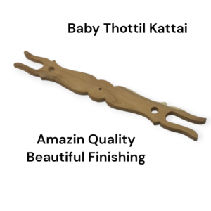 Aleasea Baby Wooden Cradle Middle Stick | Baby Wooden Thotile Kattai | Thotil Kambu | High Quality | Size Lx74.5cm Wx7.5